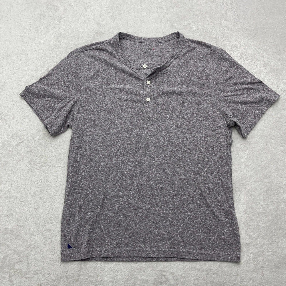 Untuckit Womens Blouse Large Gray Short Sleeve Camping Hiking Outdoor